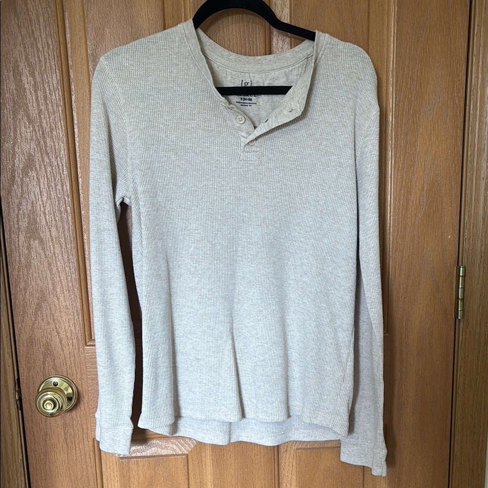 George cream Polo Long Sleeve Shirt